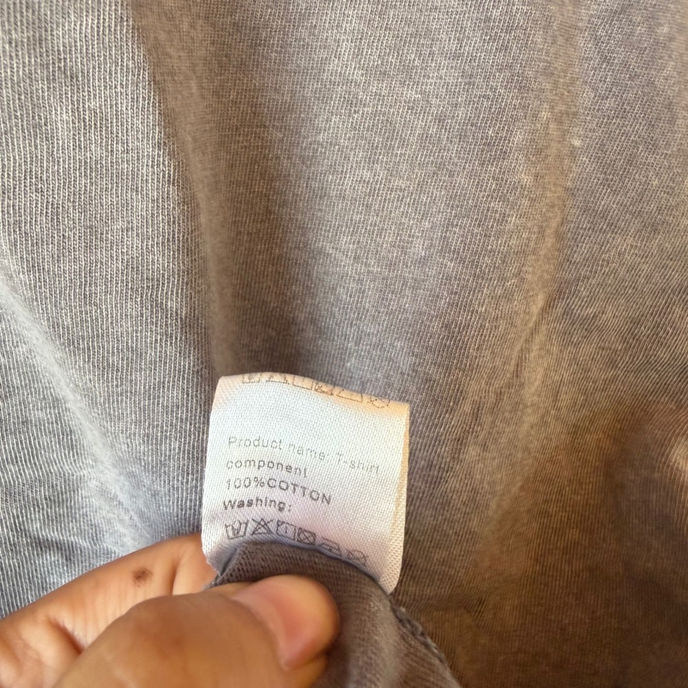 Concept Collective Mens Grey Mineral Wash Boxy Cotton Crew Neck T-Shirt Size M - Picture 4 of 5